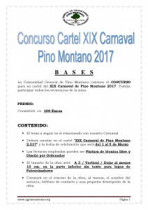 Convocatoria Concurso Cartel Carnaval 2017
