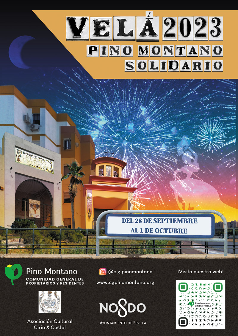 Cartel Velá Solidaria de Pino Montano 2023